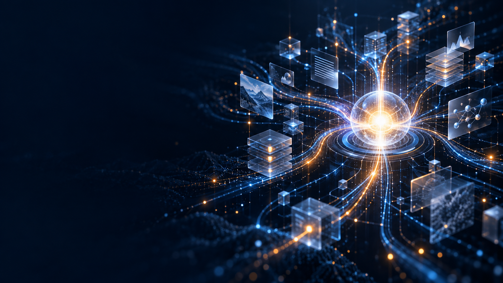 AI search intelligence network turning connected information into clear answers